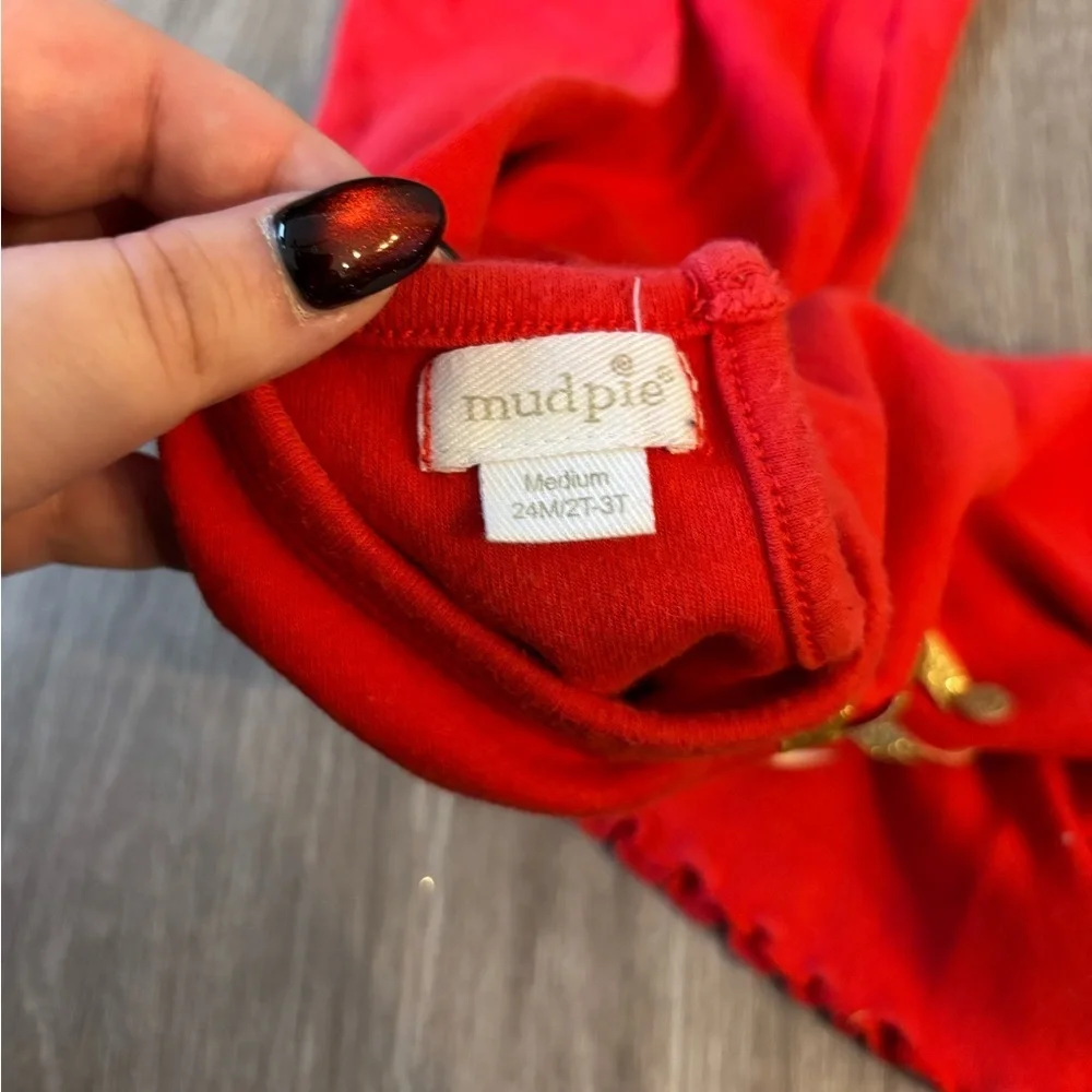 Mud Pie Kids Red Shirt with Gold Accents